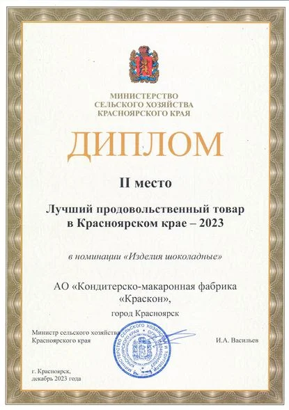 2 Место Диплом Изделия Шоколадные