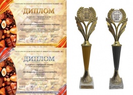 «Золотая медаль» и «Серебрянная медаль» в номинации «Кондитерские изделия XXI века»